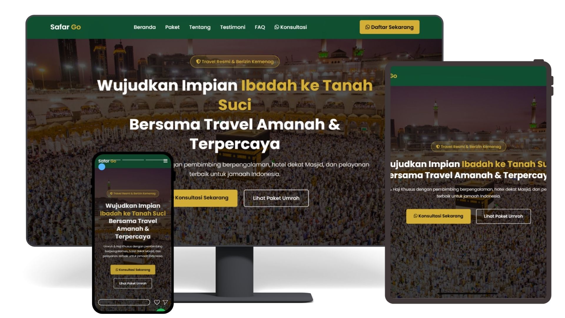 Safar Go - Travel Umroh dan Haji | Template UMKM